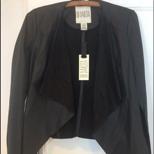 B.B. Dakota black leather jacket blazer